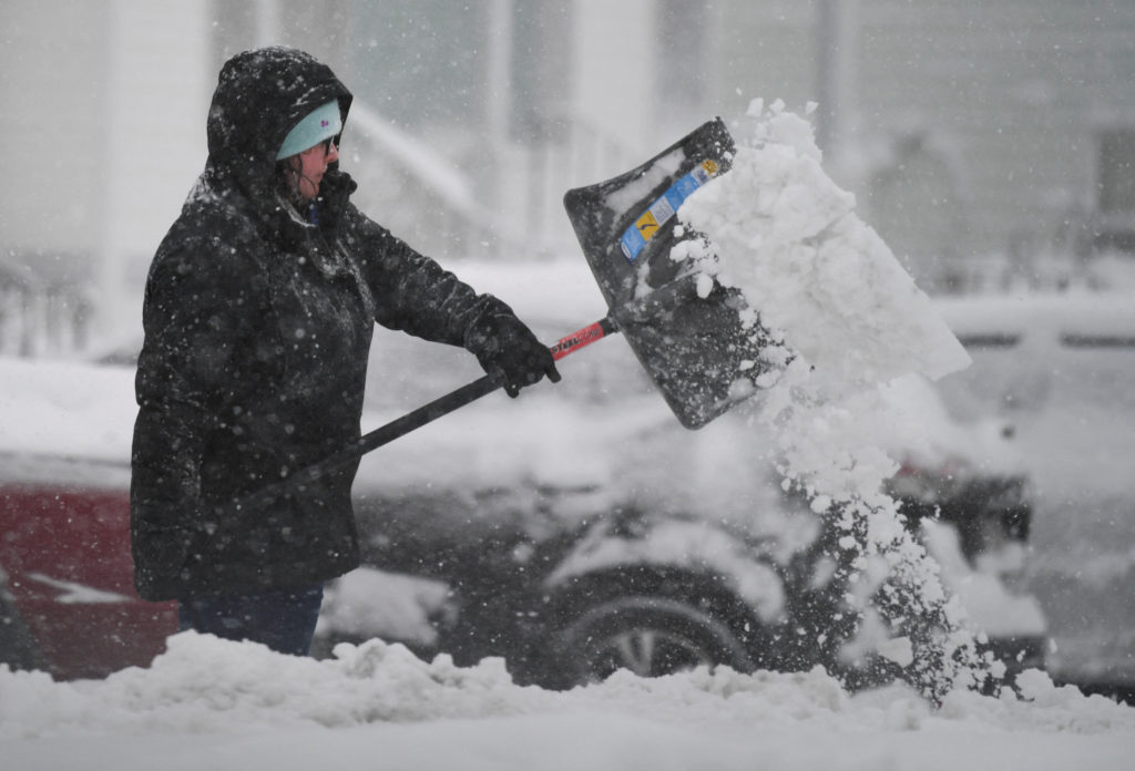 First winter storm of 2024 in the U.S. northeast, in Worcester